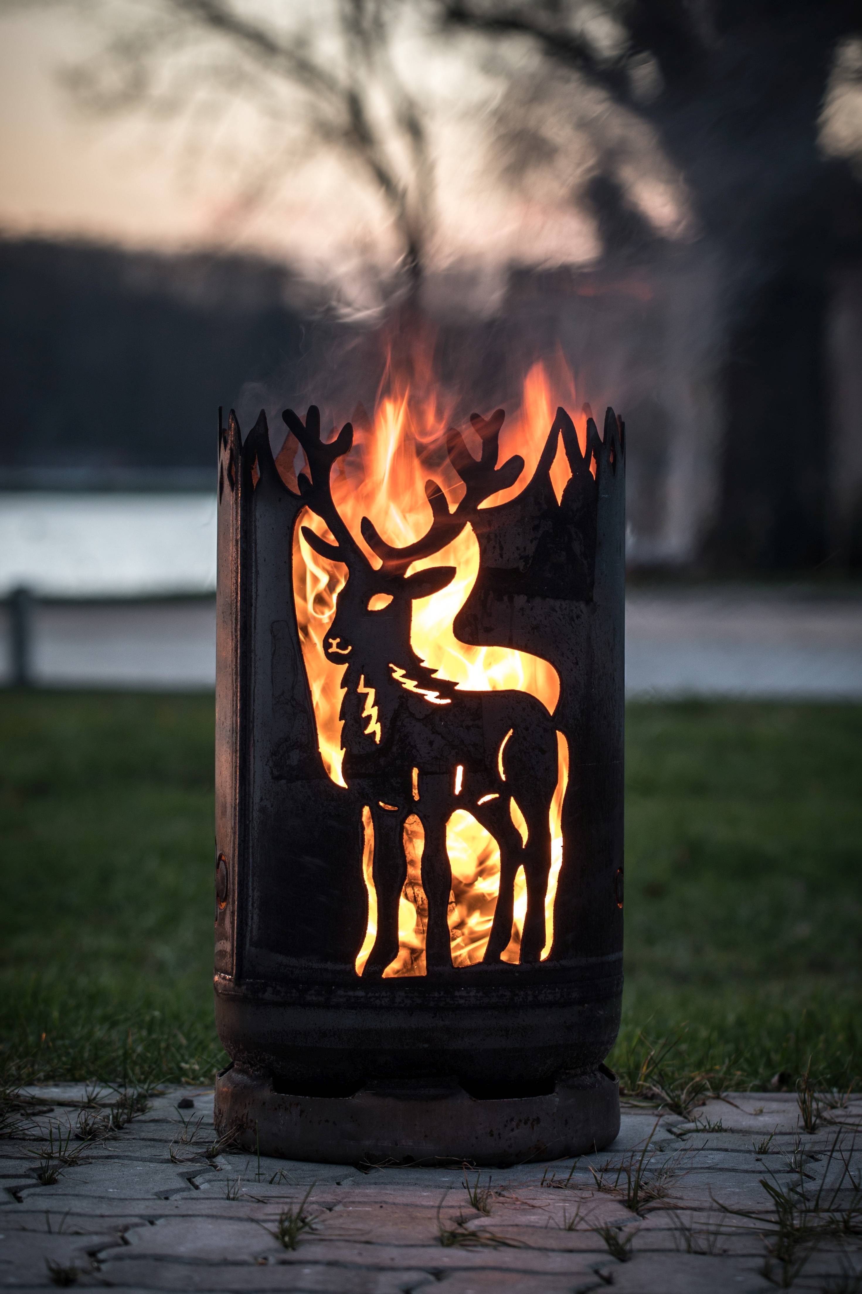 Feuertonne - klein "Hirsch"