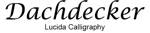 Lucida Calligraphy