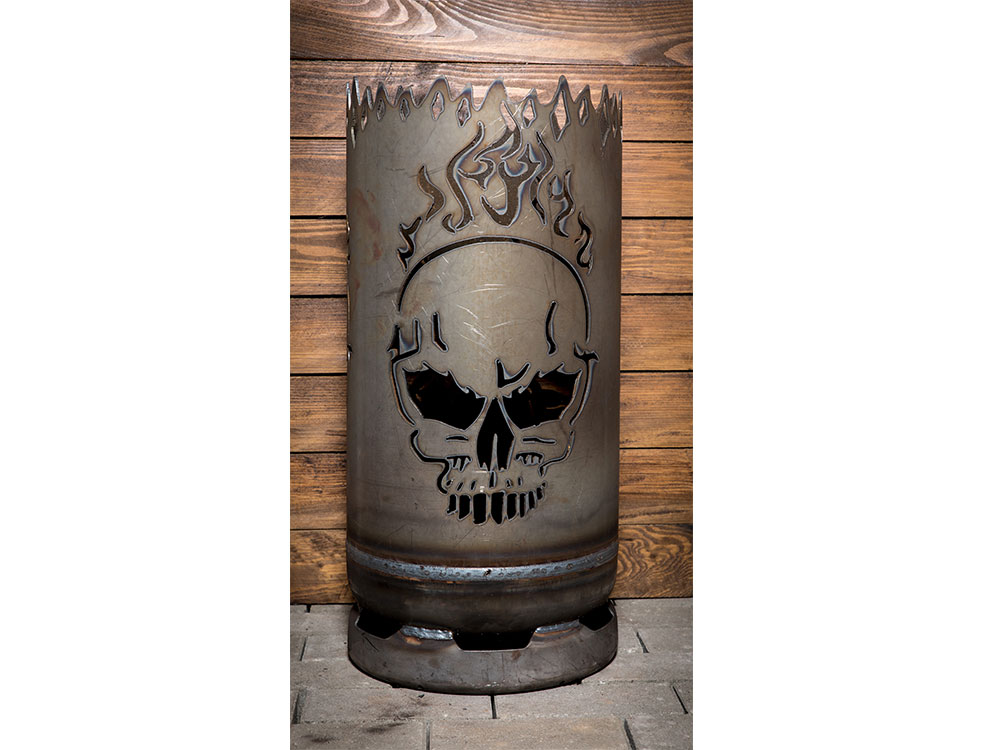 Feuertonne - klein "Biker - Skull"