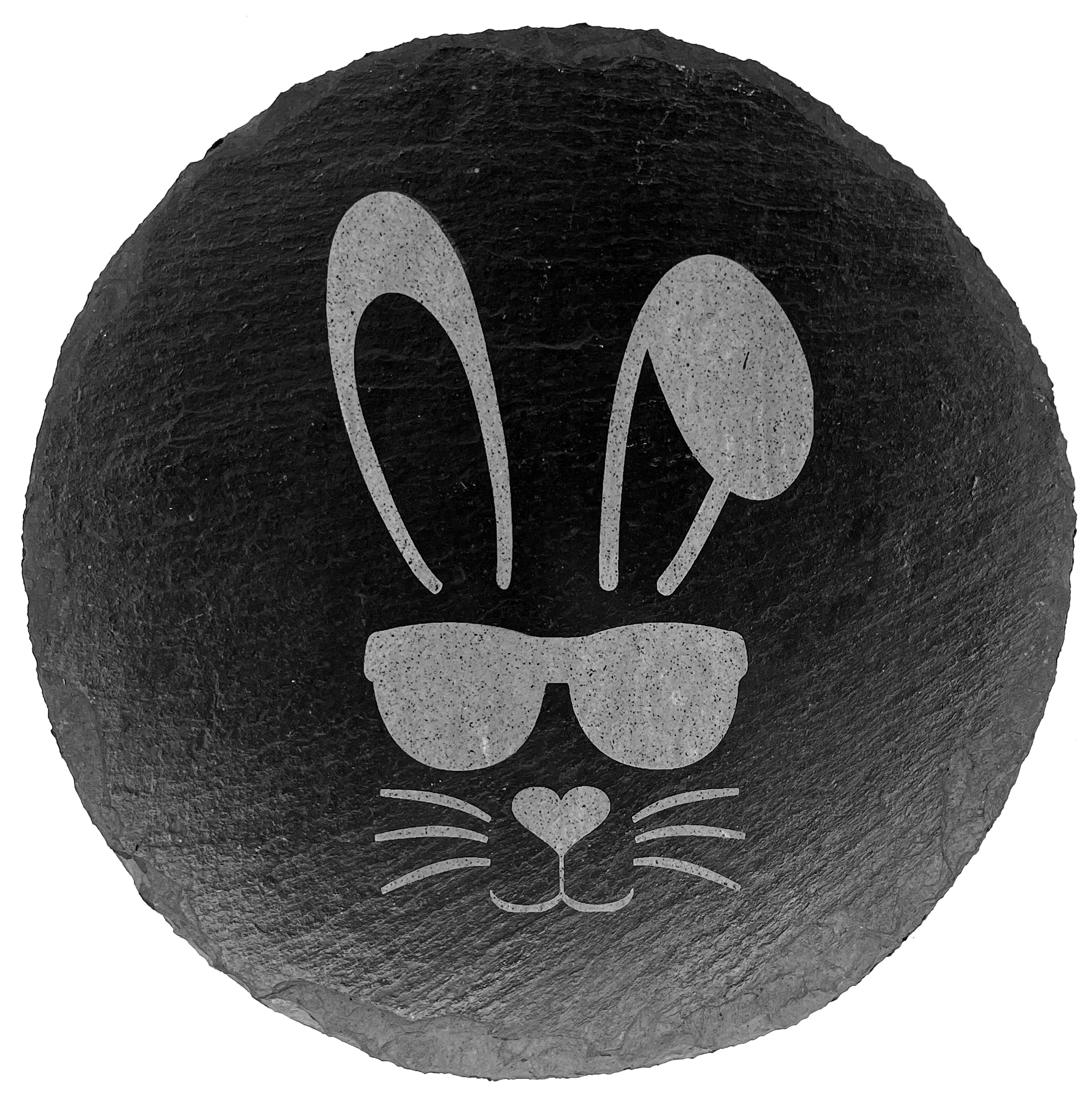 Primero Untersetzer mit Osterhase, ca. 18cm für und, mit Lasergravur Hasengesicht
