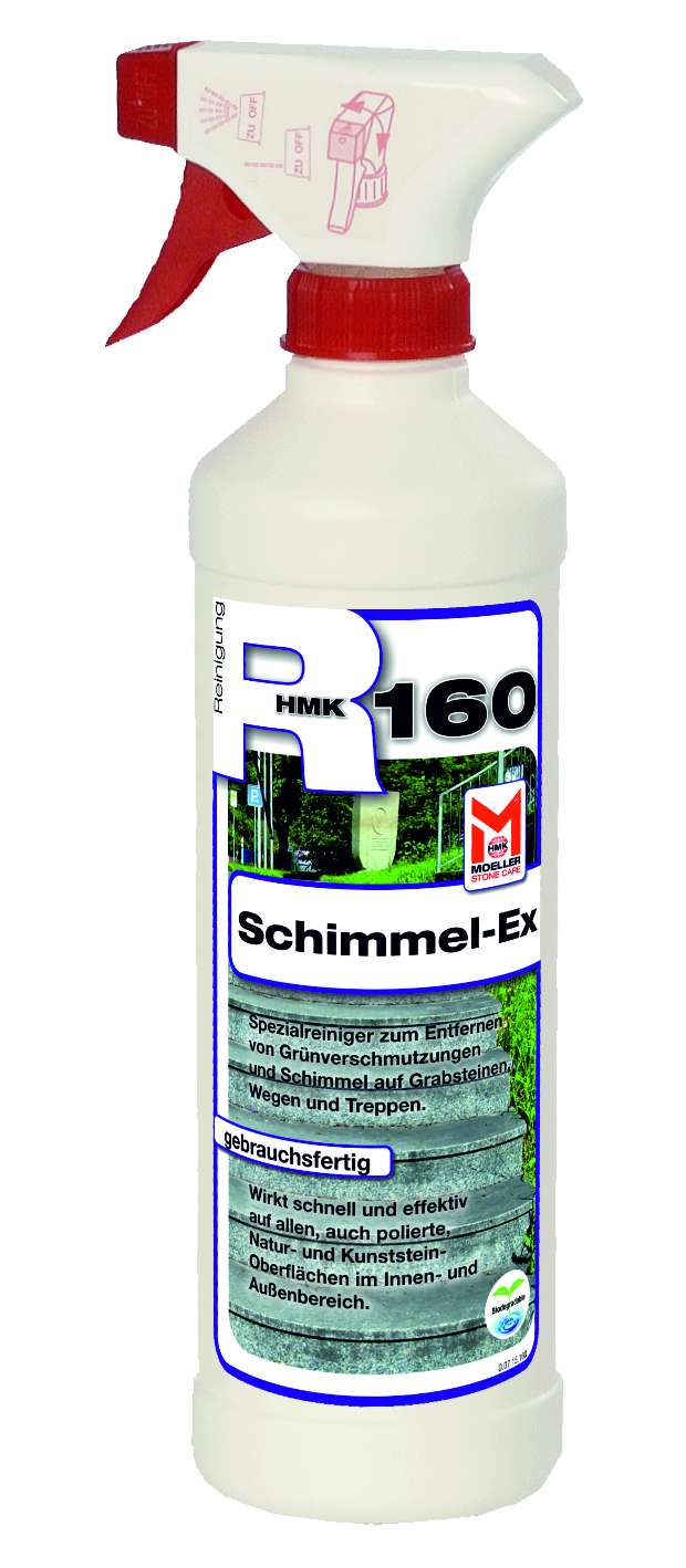 Primero R160 Schimmel-Ex, 0,475 l Sprühflasche für Naturstein und Fliesen