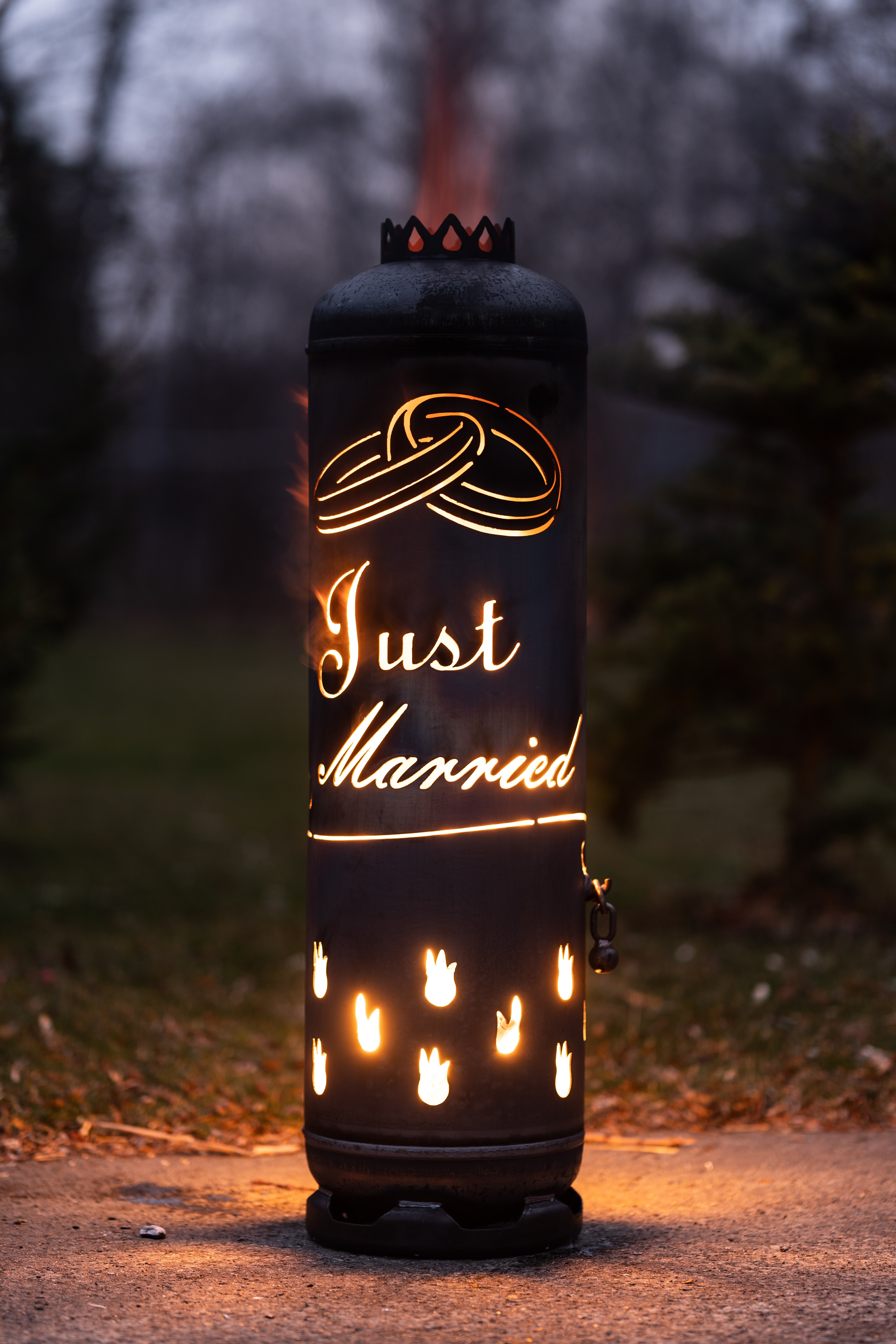 Feuerstelle Just Married